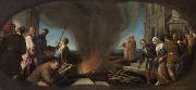 Follower of Jacopo da Ponte Thamar wird zum Scheiterhaufen gefuhrt USA oil painting artist